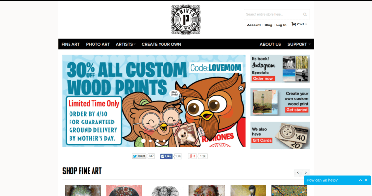 Home page of #5 Top Printing Company: Prints on Wood