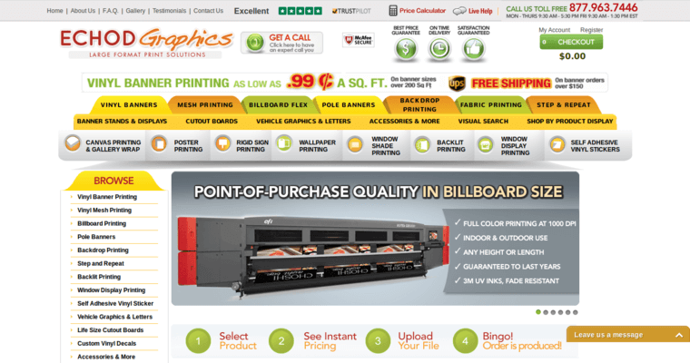 Home page of #7 Best Banner Prints Business: Echod Graphics