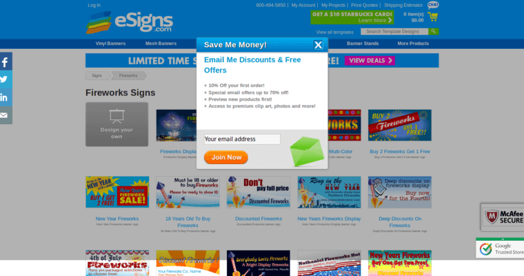 Work page of #2 Leading Banner Print Company: eSigns.com 