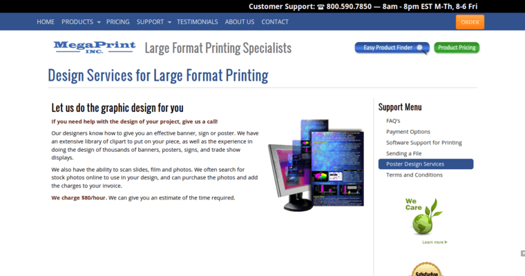 Service page of #6 Leading Banner Prints Agency: Megaprint Inc.