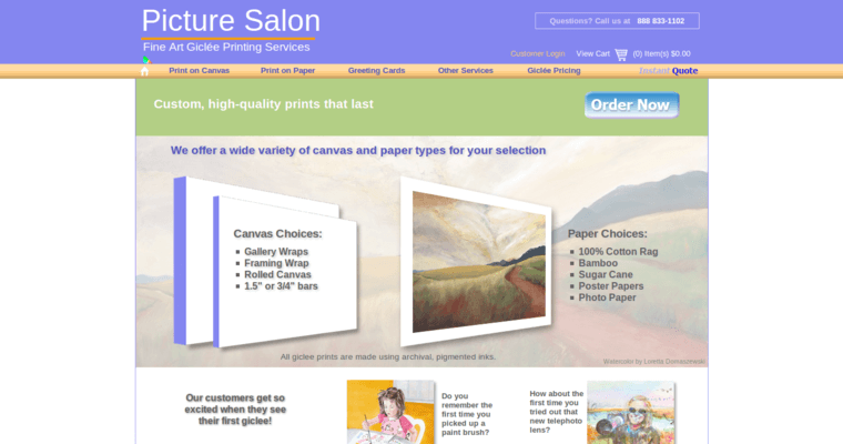 Home page of #2 Top Giclee prints Firm: Picture Salon