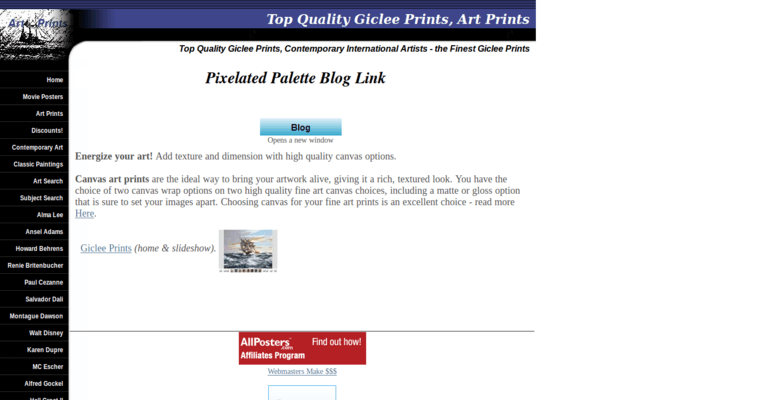 Blog page of #9 Leading Giclee print Firm: PixelatedPalette.com
