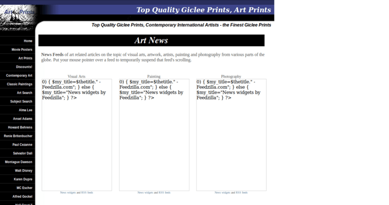 News page of #9 Top Giclee printing Company: PixelatedPalette.com
