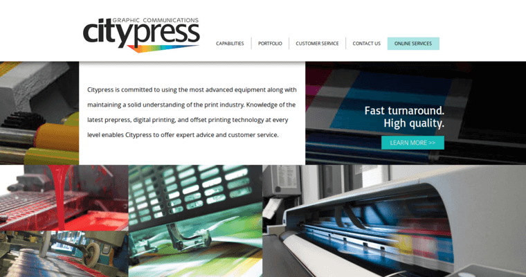 Home page of #10 Top Wood print Firm: Citypress Inc.