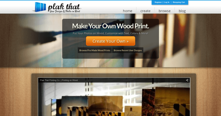 Home page of #7 Best Wood prints Company: Plak That Print Co.