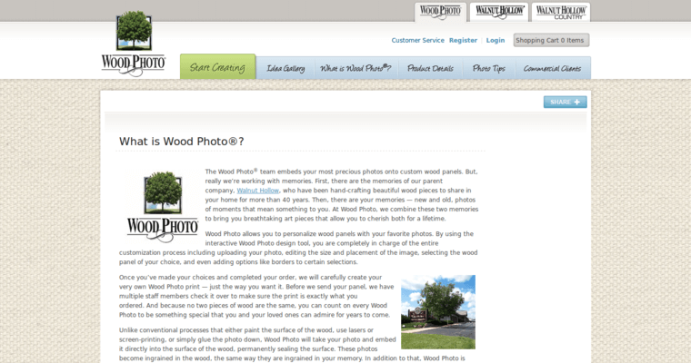 About page of #8 Leading Wood printing Firm: Wood Photo